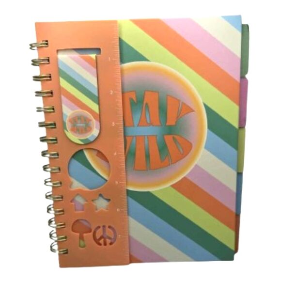 Stay Wild 60s-70s Inspired Journal Notebook – 6.25” x 8.26”, 80 Lined Sheets - Picture 2 of 4